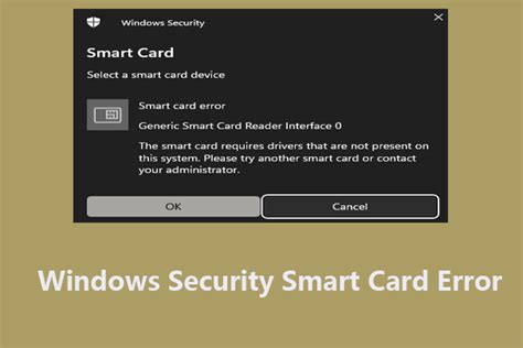 unknown smart card windows 11|windows security smart card error 11.